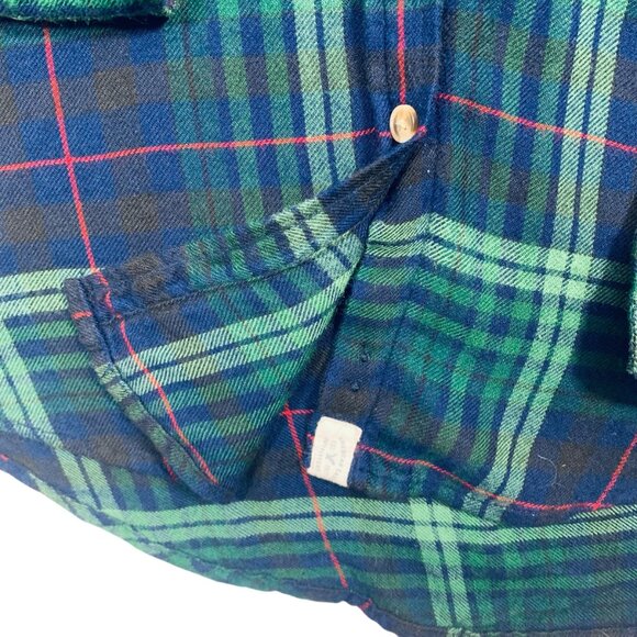 American Eagle Boyfriend Fit Women's plaid  Shirt Sz 100% Coton - Picture 4 of 16